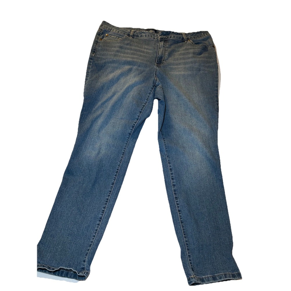 D. Jeans Womens  Blue Jeans Plus Size 20W Hight Rise Denim Casual Preppy Chic